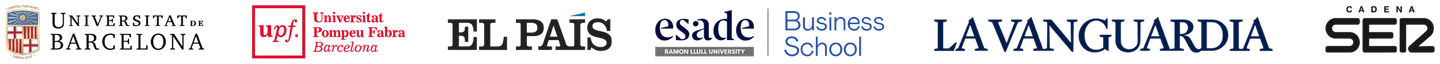 Universitat de Barcelona · Universitat Pompeu Fabra · El País · Esade Business School · La Vanguardia · Cadena SER